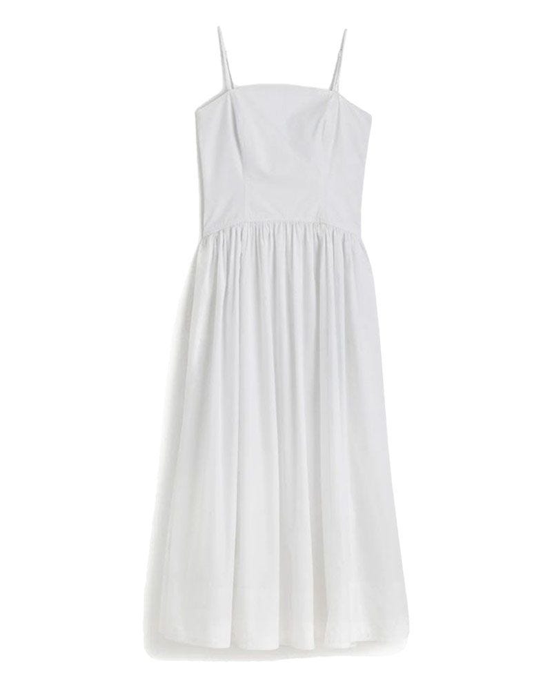 Poplin Seamed Maxi Dress