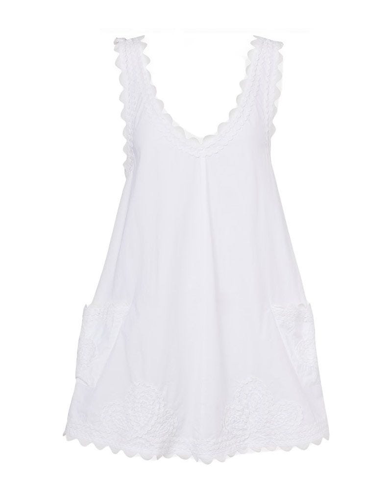 Embroidered Cotton Poplin Minidress