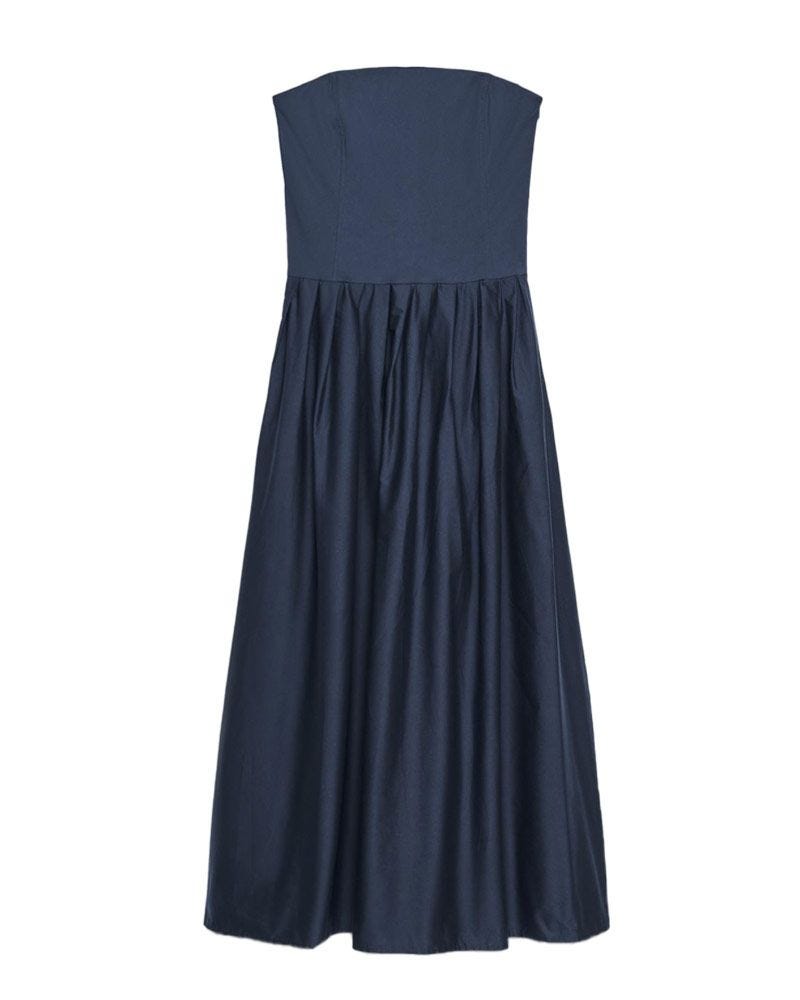 Strapless Poplin Dress