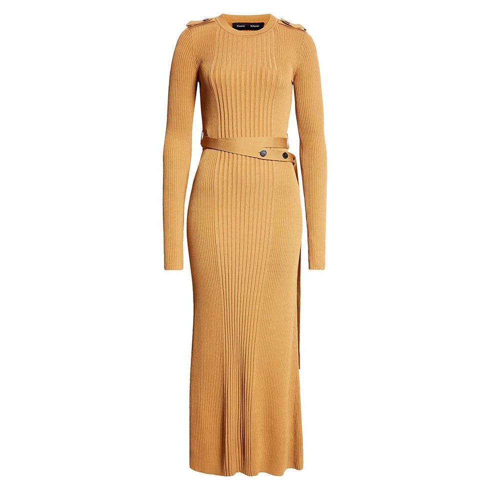 Lauryn – Langärmliges Rippstrickkleid