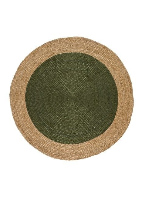 Alfombra de yute Mahon 120 cm verde