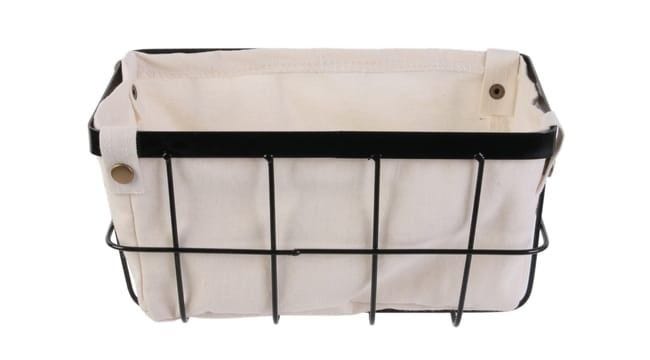 Set 2 cestas metal beige