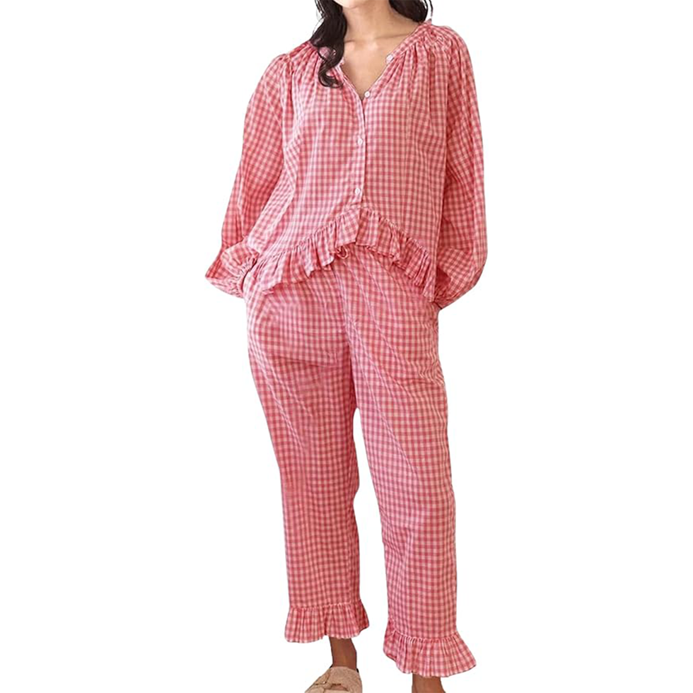 Gingham Babydoll Pajama Set