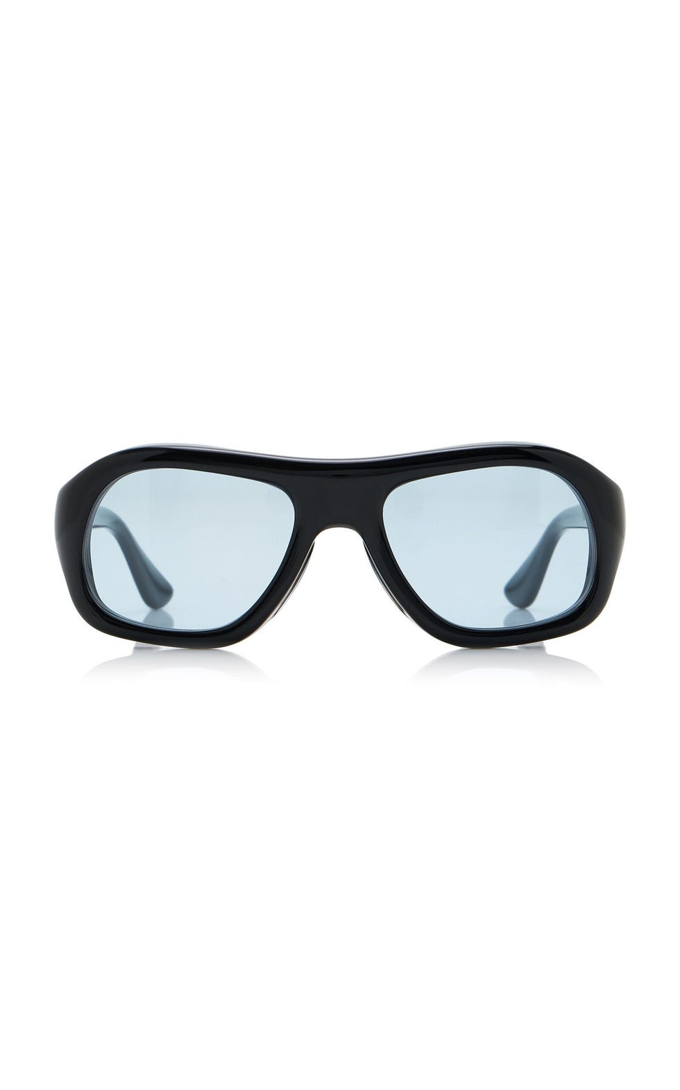 Gray Aviator-Frame Acetate Sunglasses