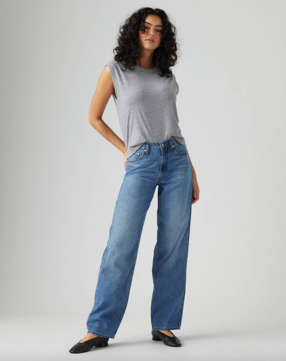 Baggy Dad Linen+ Denim Jeans