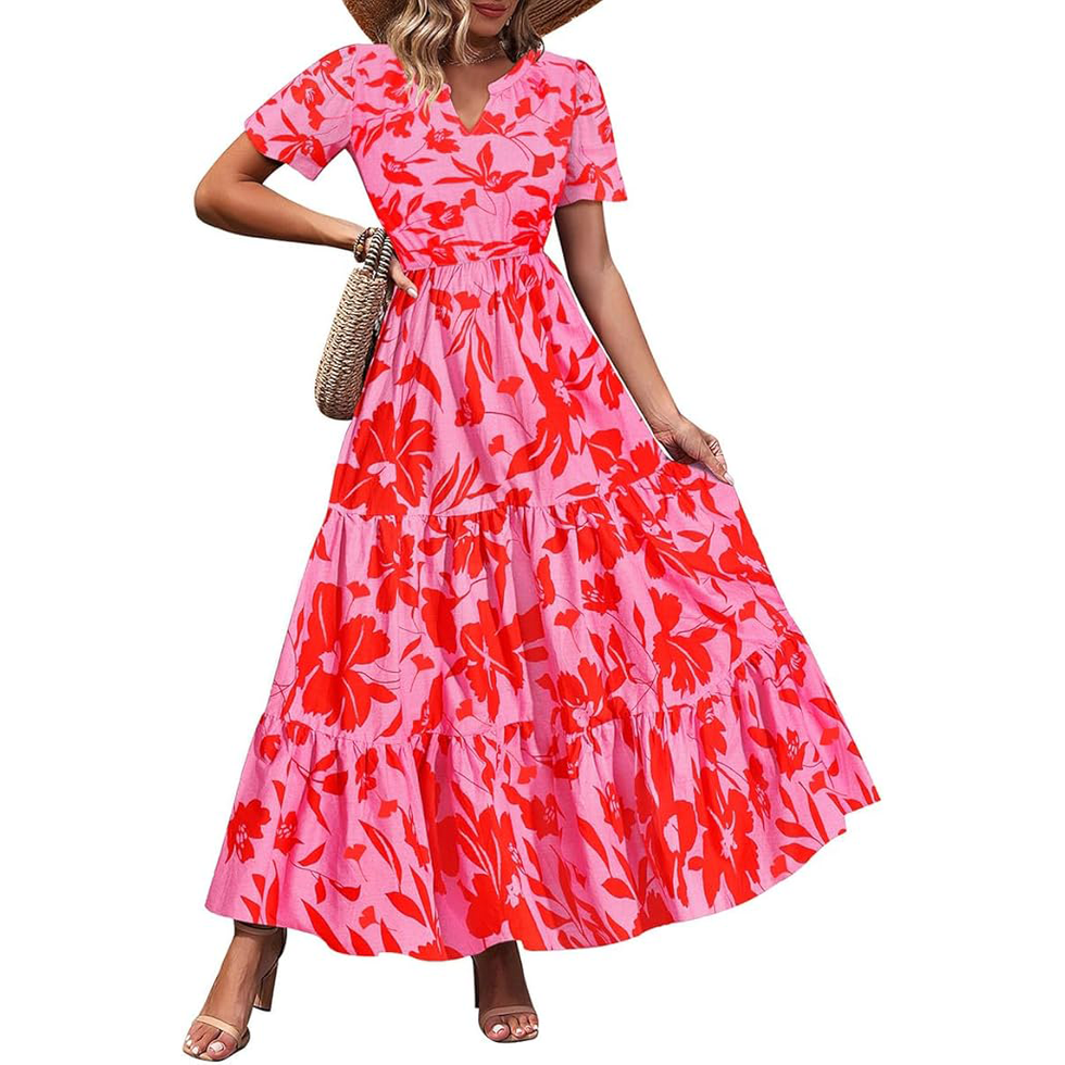 V-Neck Casual Maxi Dress