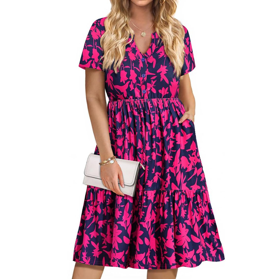 Short Sleeve Midi Dress