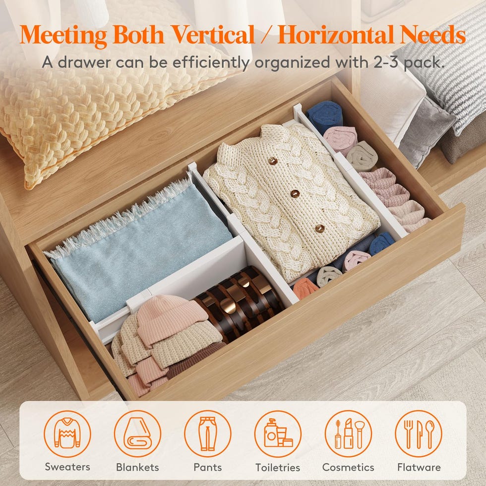 Lifewit 4 Pack Drawer Dividers