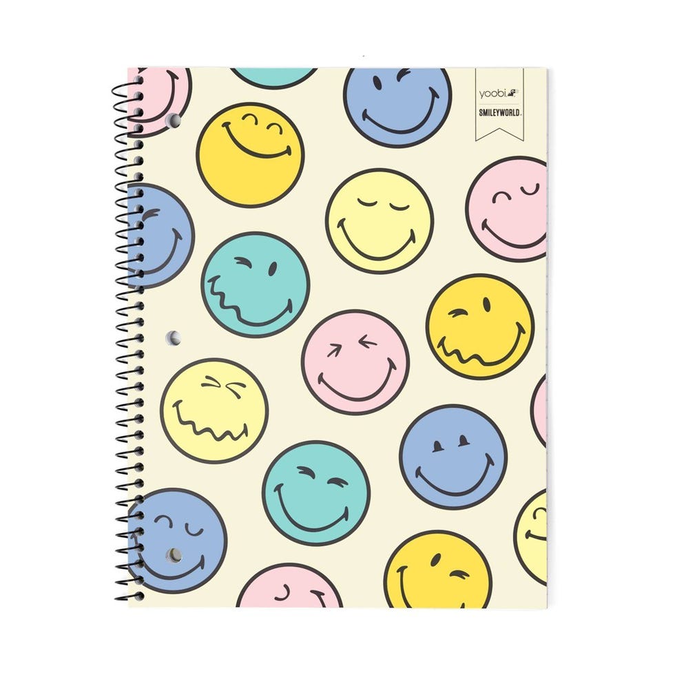 x SmileyWorld Wide-Ruled Notebook
