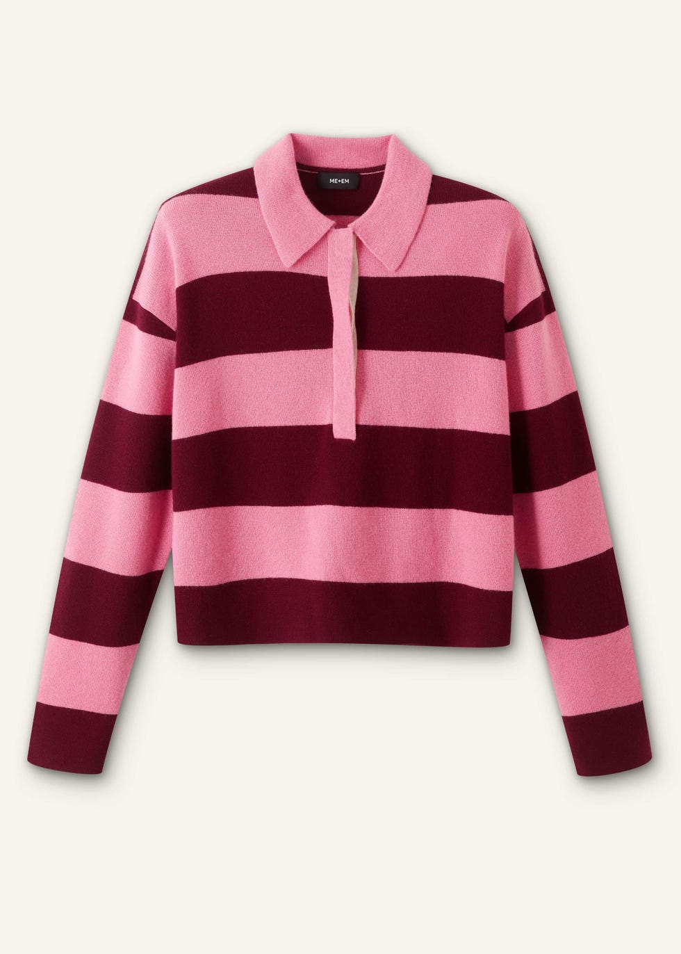 Merino Cashmere Rugby Stripe Shirt