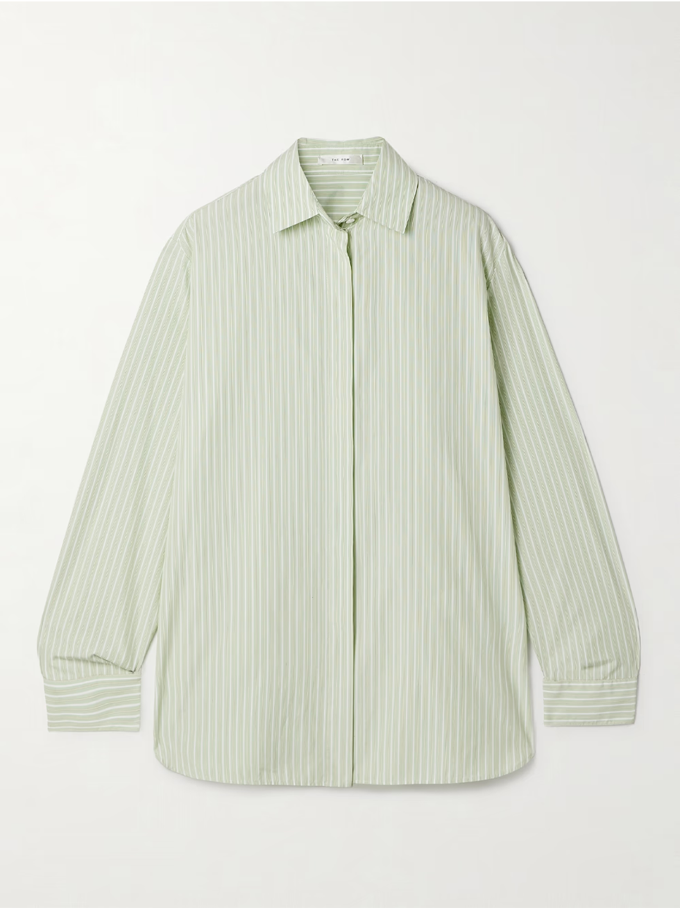 The Row Vanda striped cotton-poplin shirt
