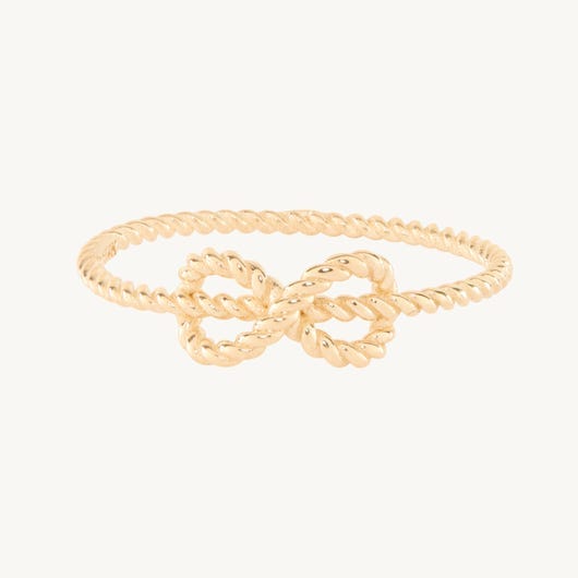 Love Knot Gold Infinity Ring