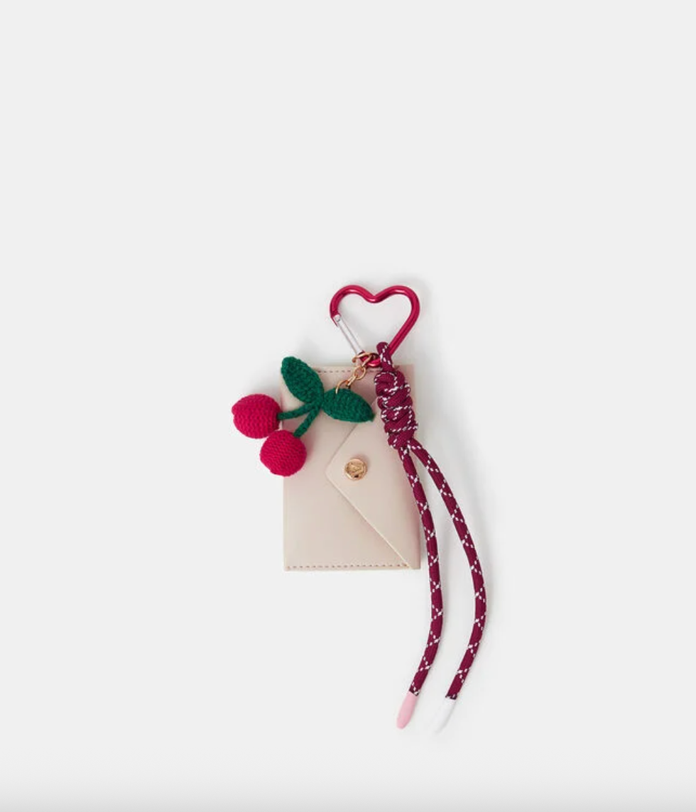 Cherry & Envelope Cord Bag Charm