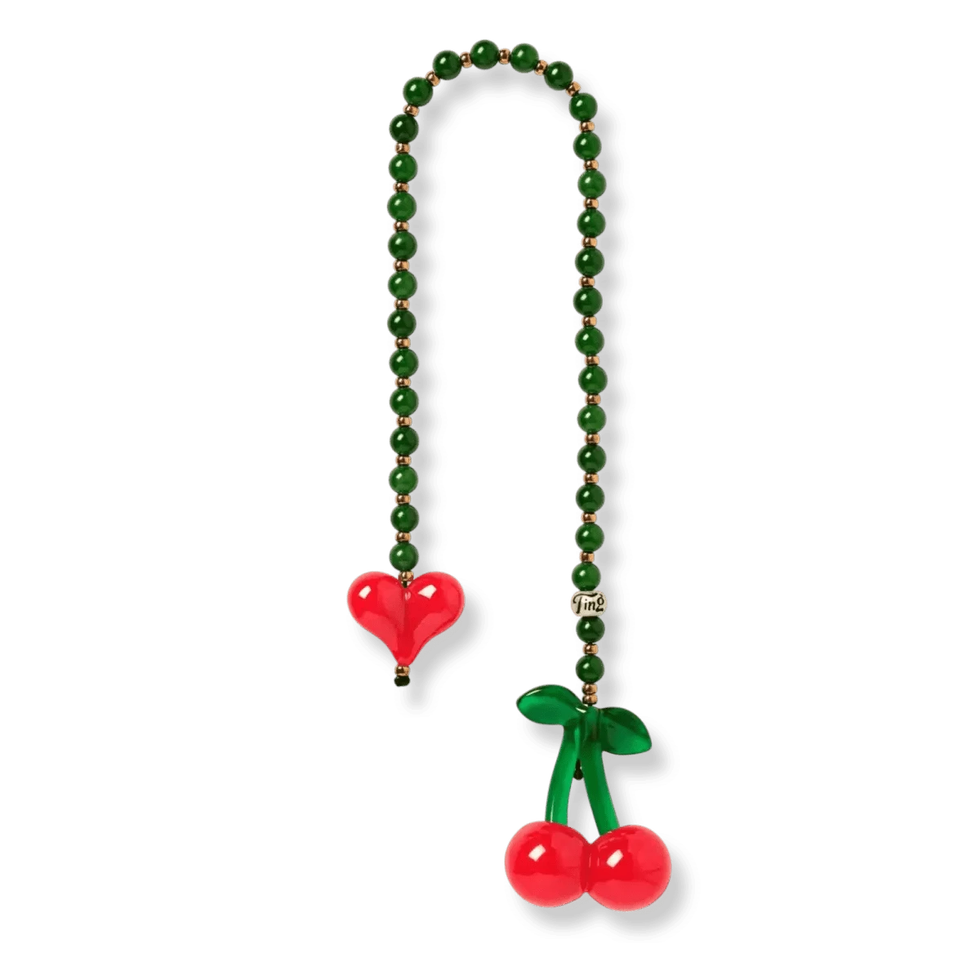 Cherry Drop Jade Bag Charm