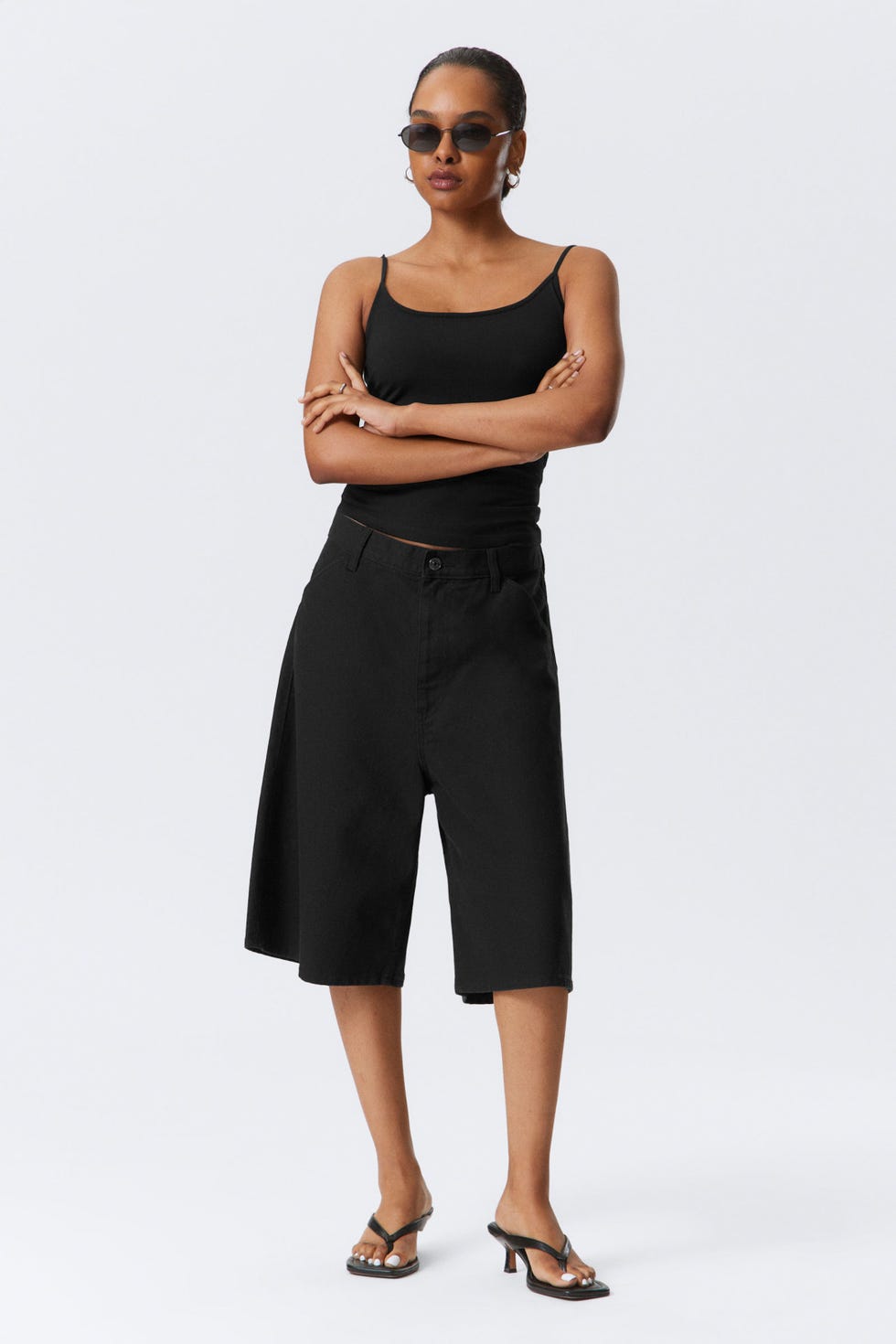 ASTRO LOOSE BAGGY LINEN-BLEND SHORTS