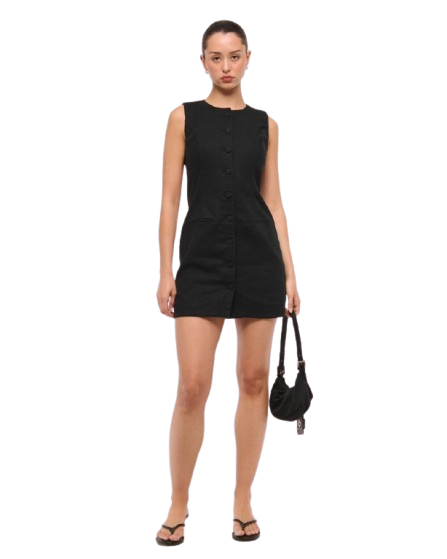 Mara Linen-Blend Mini Dress