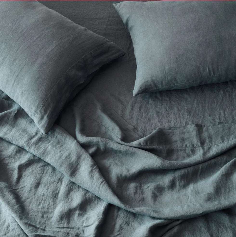 Stonewashed Linen Sheet Set