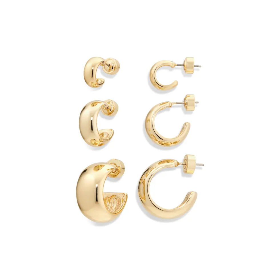 Polished Dome Hoop Earrings