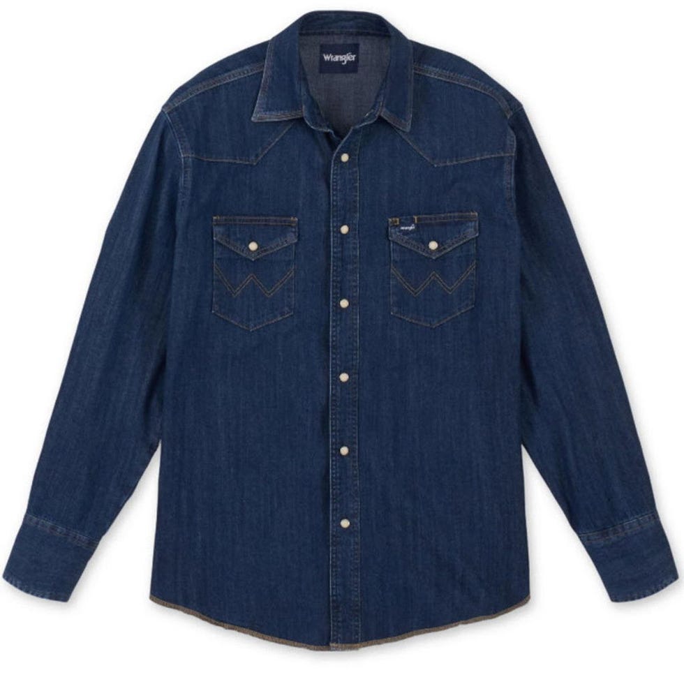 Classic Denim Western Snap Shirt