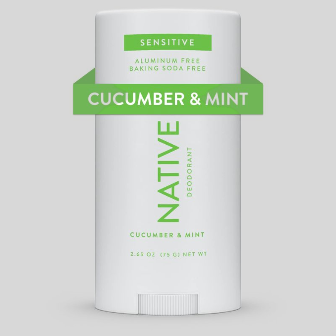 Native Sensitive Deodorant Contains Naturally Derived Ingredients | Deodorant for Women and Men, Aluminum Free, Baking Soda Free, Phthalate Free, Talc Free | Cucumber & Mint (Sensitive)