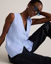 100% European Linen Vest