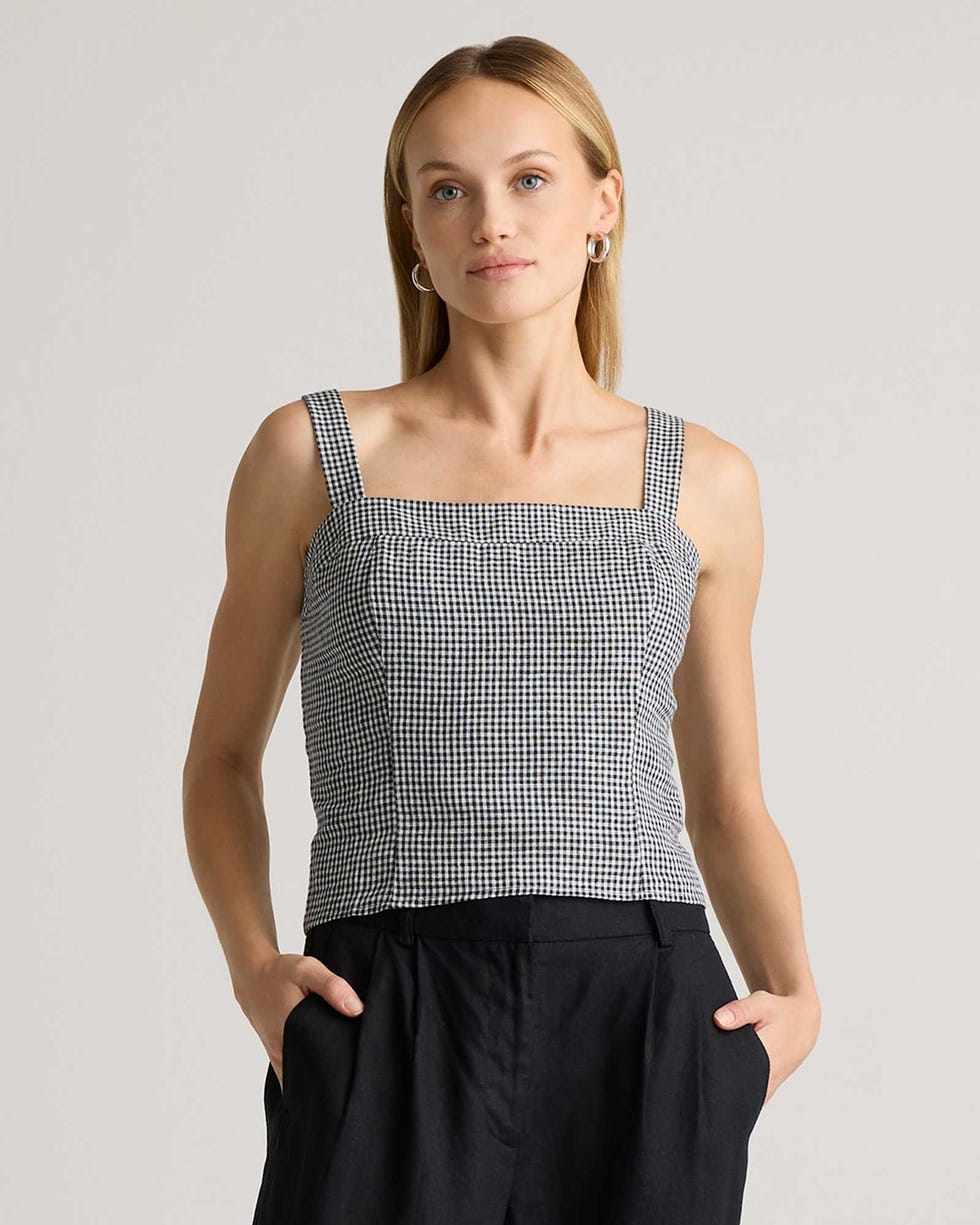 100% European Linen Fitted Tank
