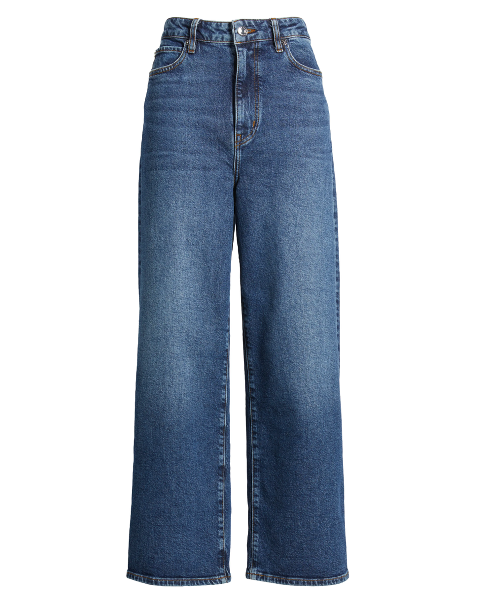 The Wide High Waist Ankle Jeans