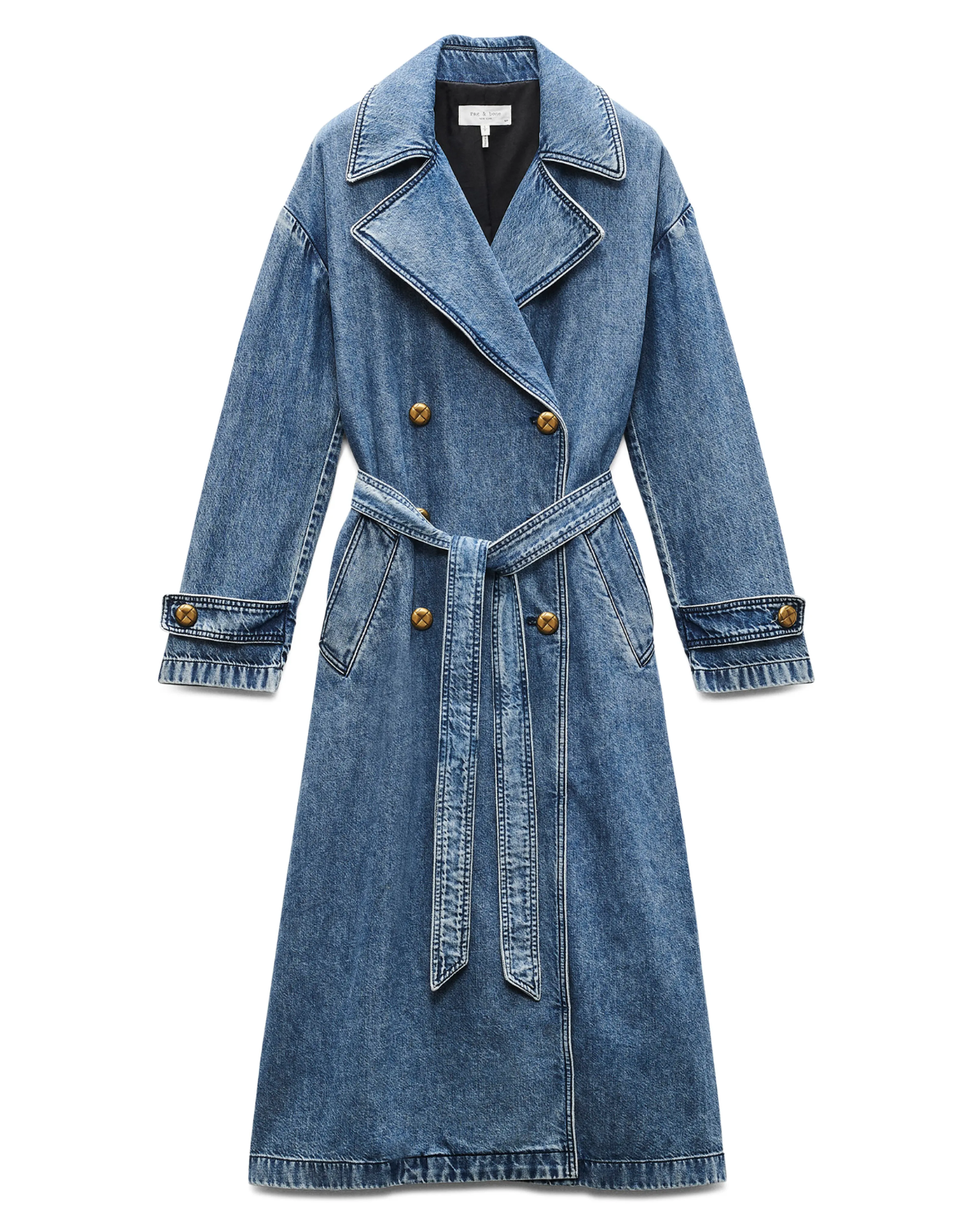 Alora Featherweight Denim Trench Coat