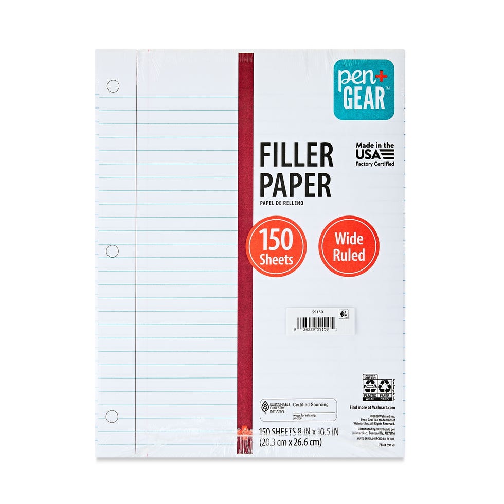 Wide Ruled Filler Paper