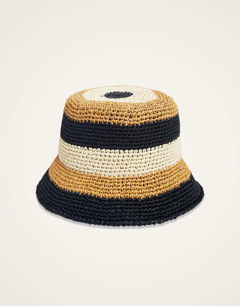La Double-J raffia crochet bucket hat