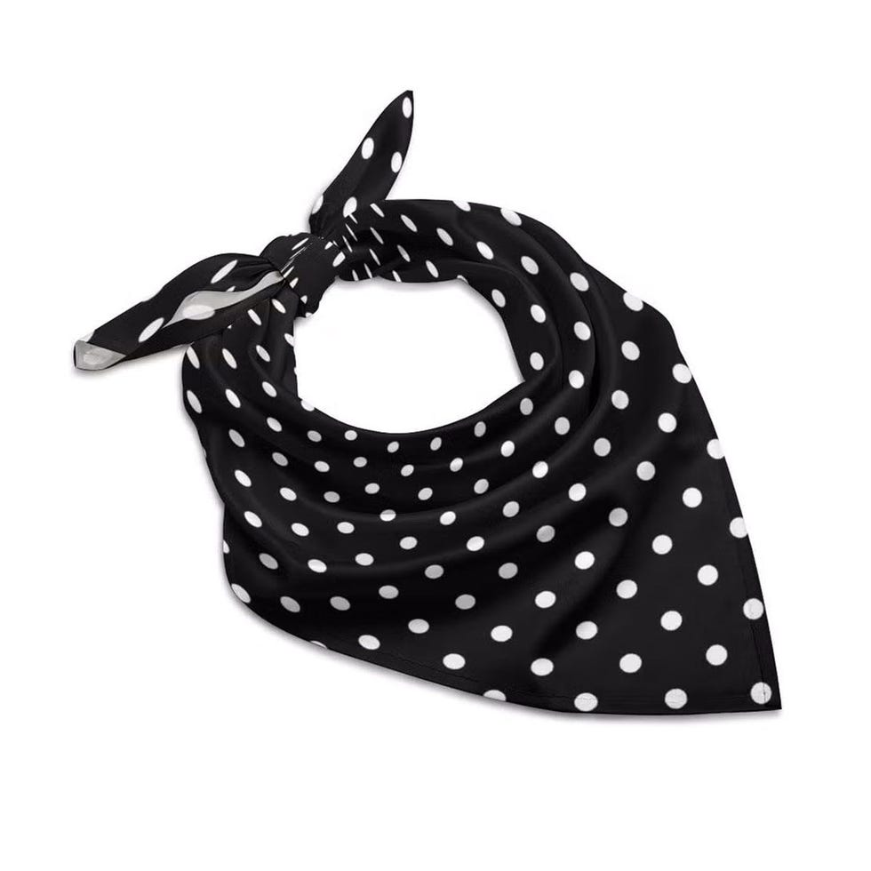 Black And White Polka Dot Bandana