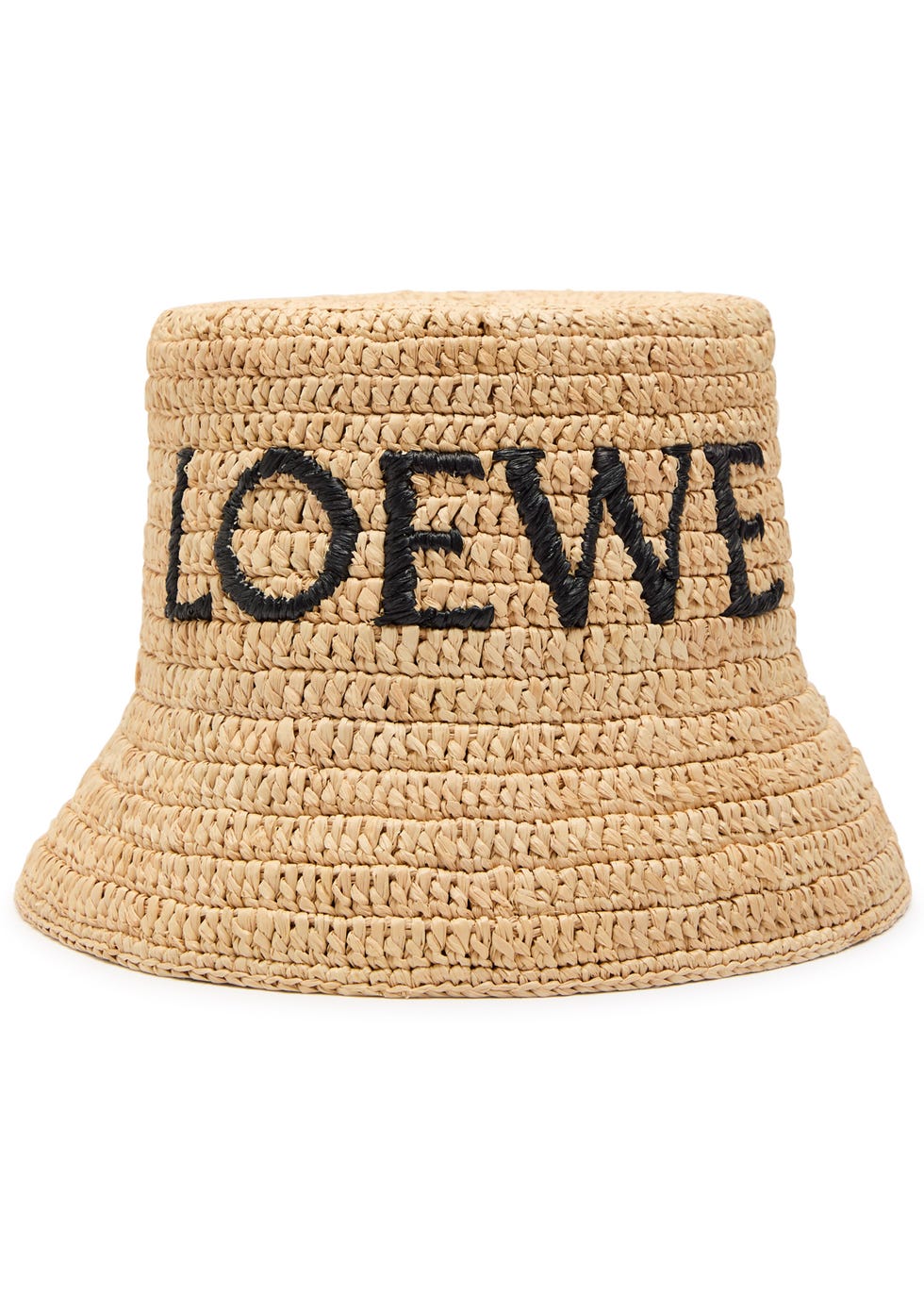 Loewe logo-embroidered raffia bucket hat