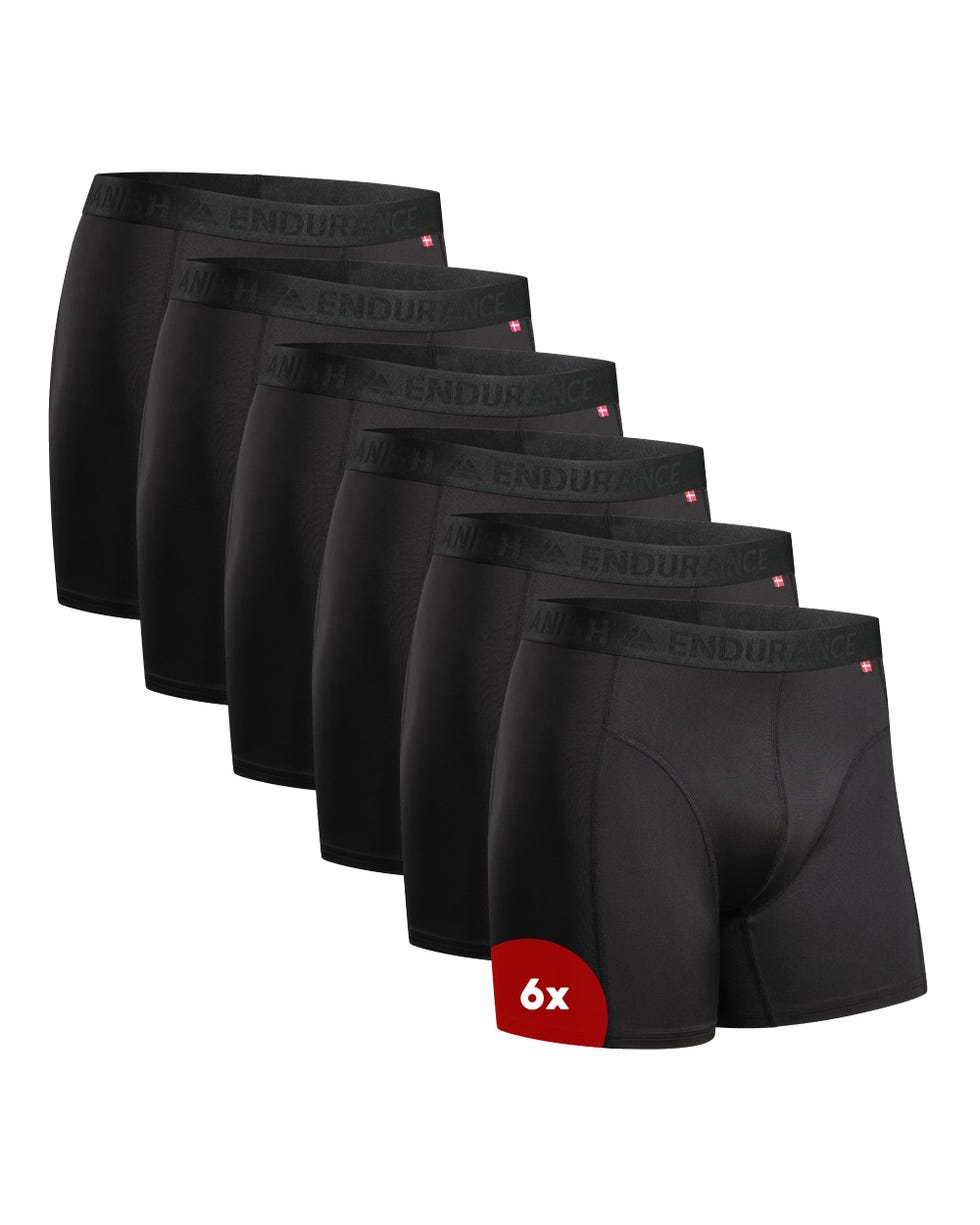 Pack de 6 calzoncillos deportivos bóxer en color negro