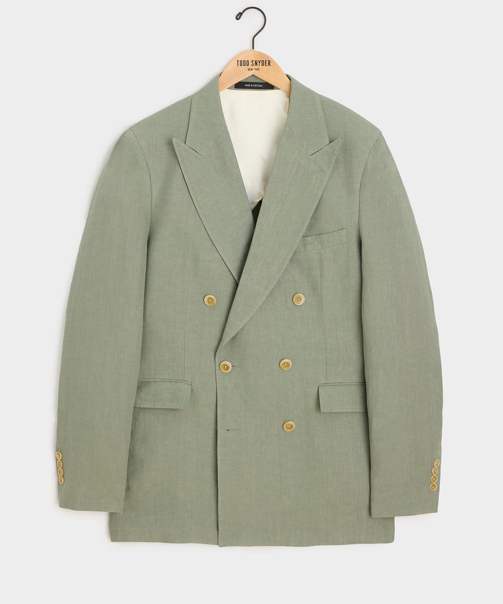 Italian Linen Double-Breasted Jacket