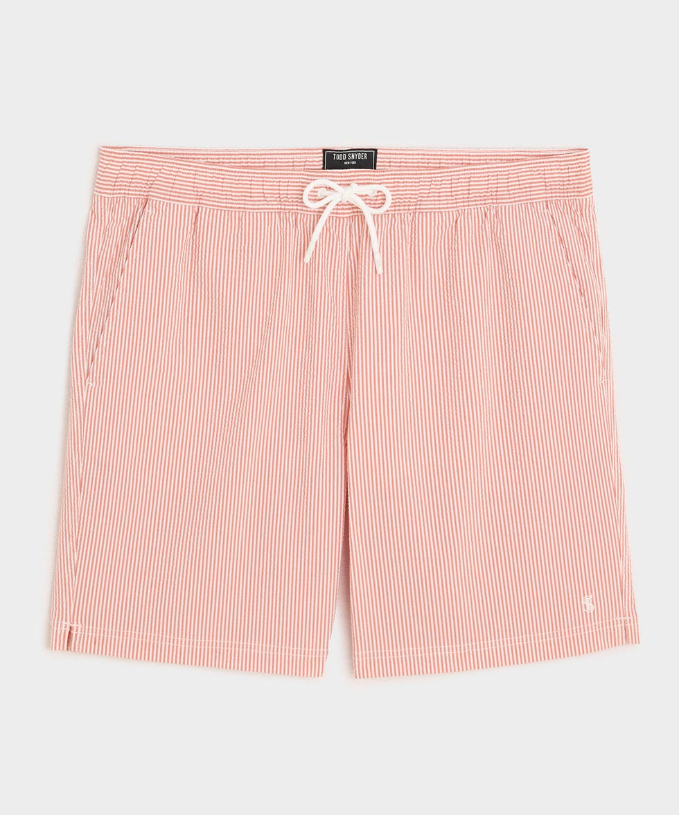 7" Seersucker Montauk Swim Trunk