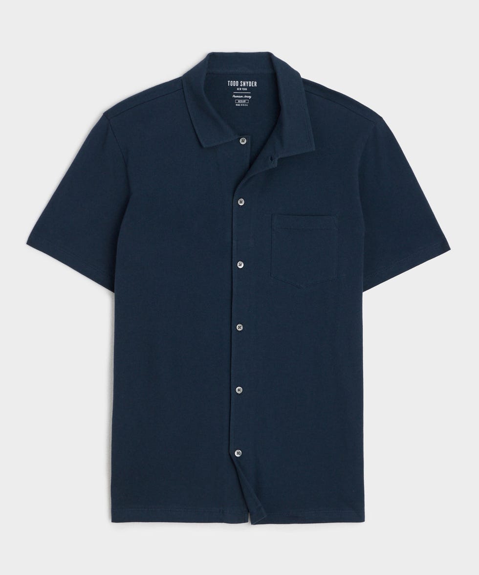 Made in L.A. Jersey Full-Placket Polo