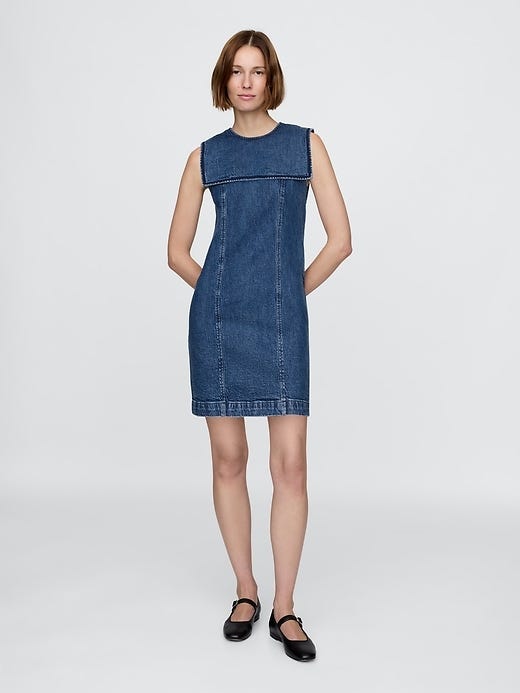 Denim Sailor Mini Dress