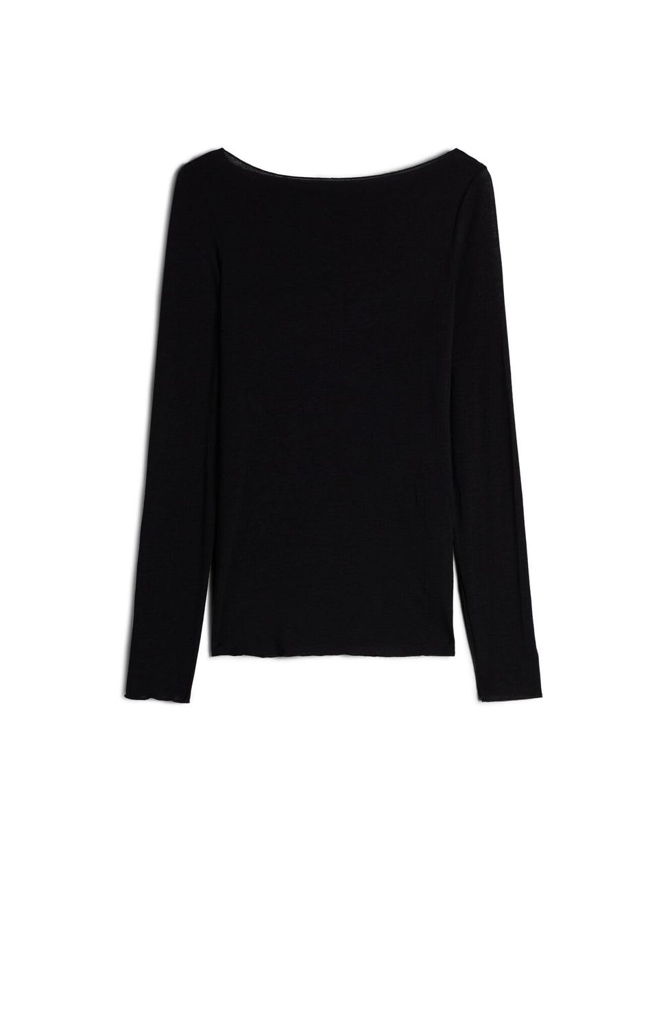 Top ultraligero de cachemira modal con cuello barco