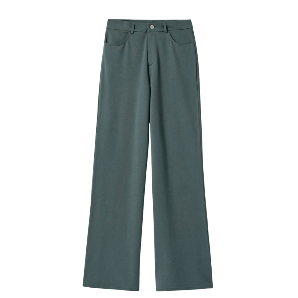 Dark green pants with wide legs 