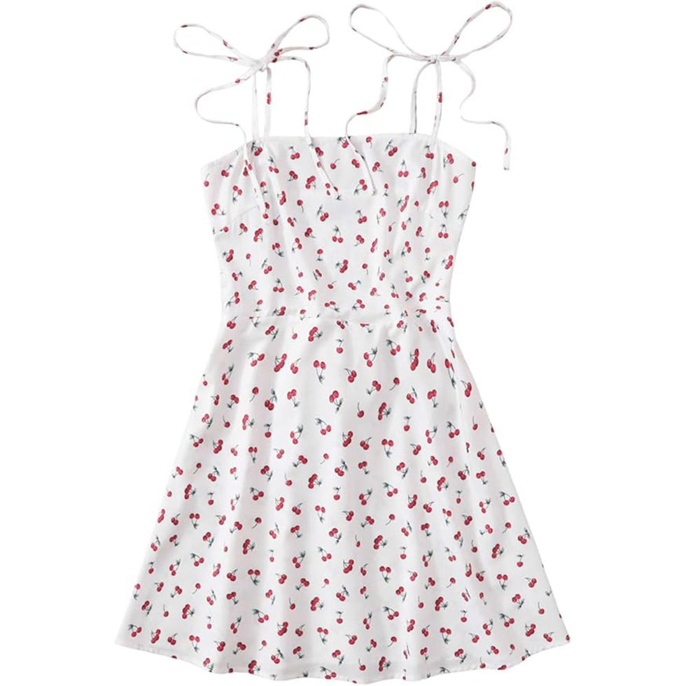 Cami A-Line Dress White Cherry