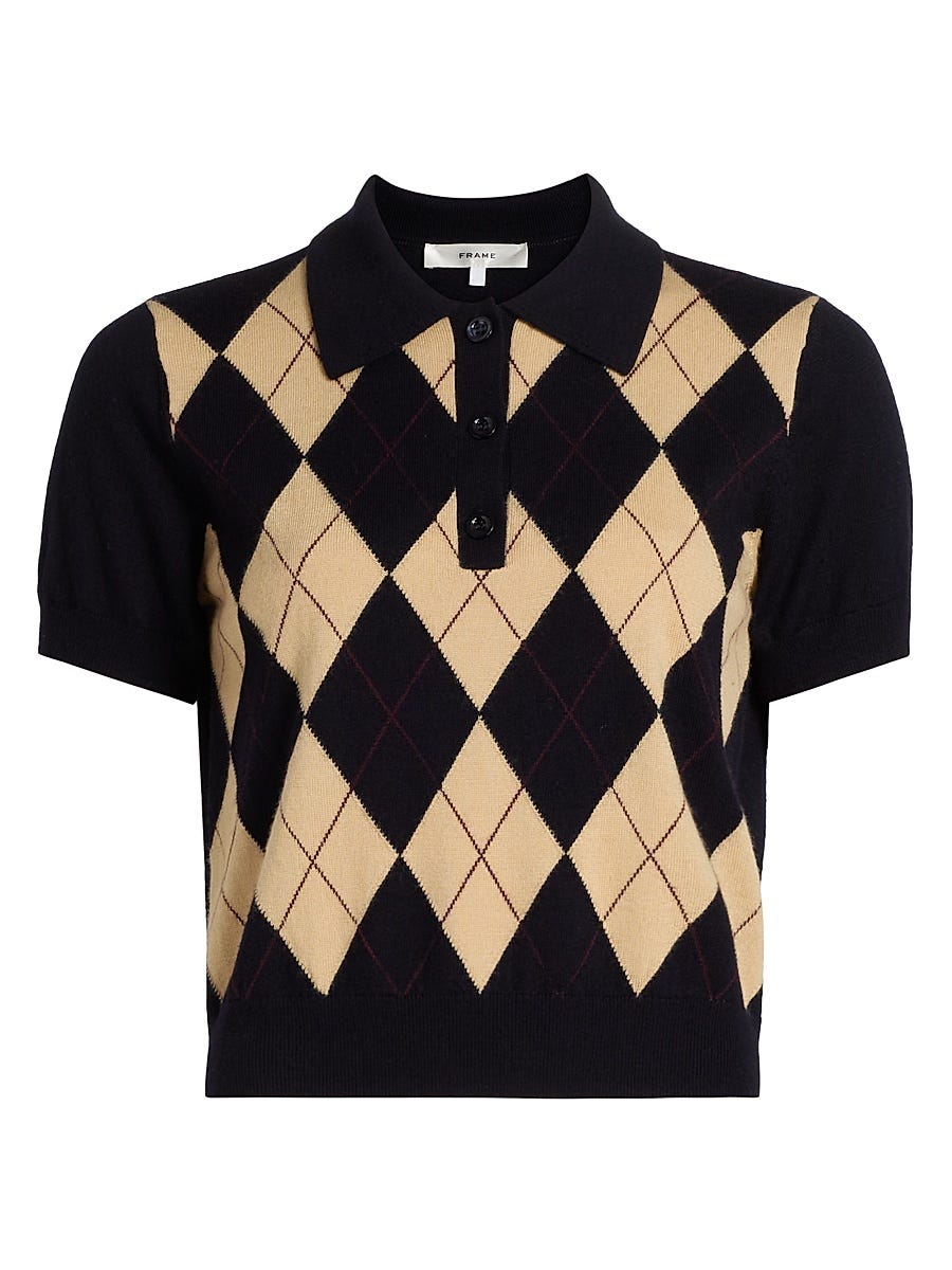 The Argyle Wool Polo Sweater