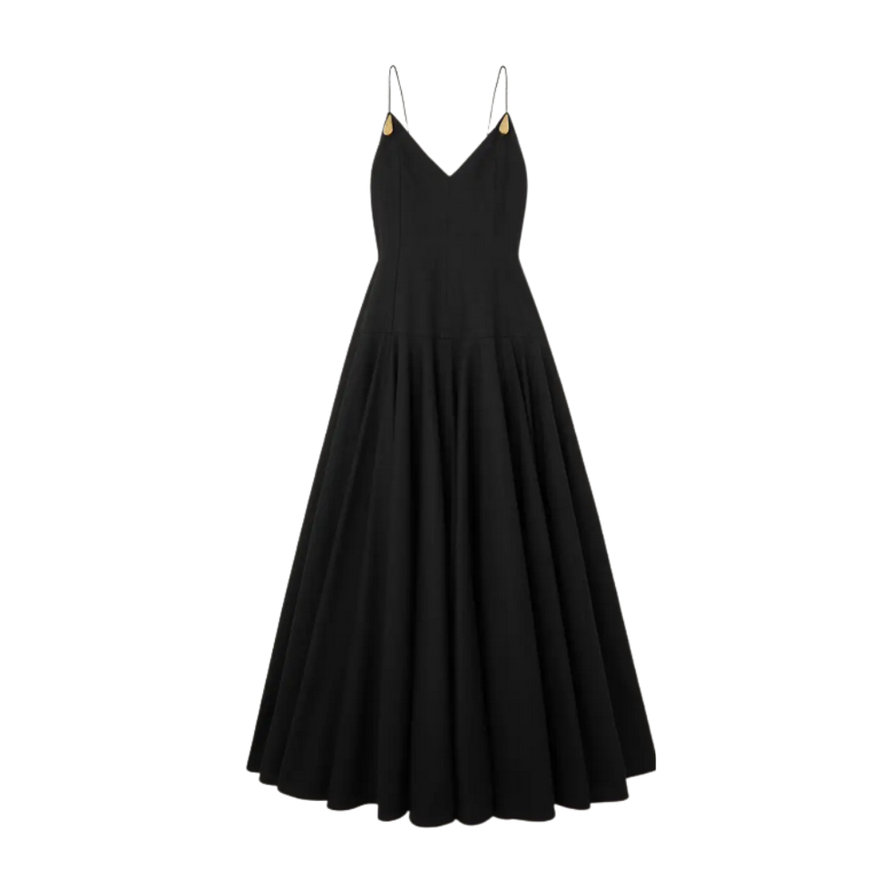 Embellished Cotton Maxi Dress