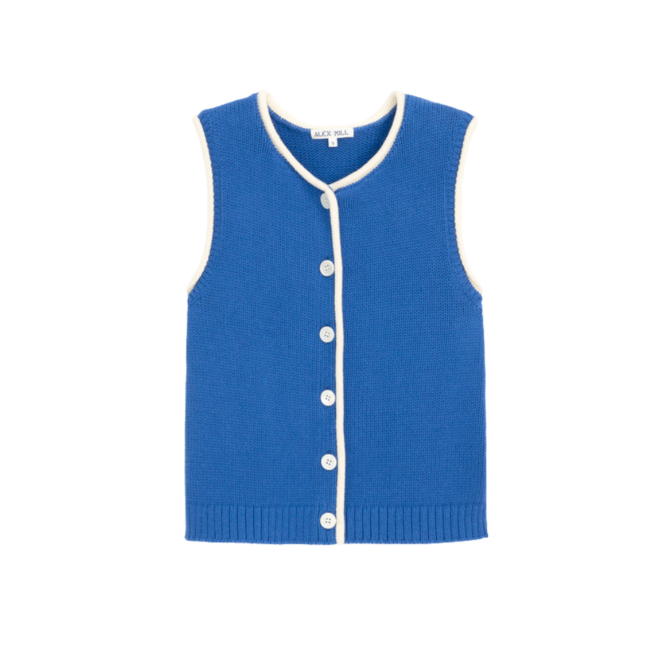 Bridget Tipped Vest in Cotton