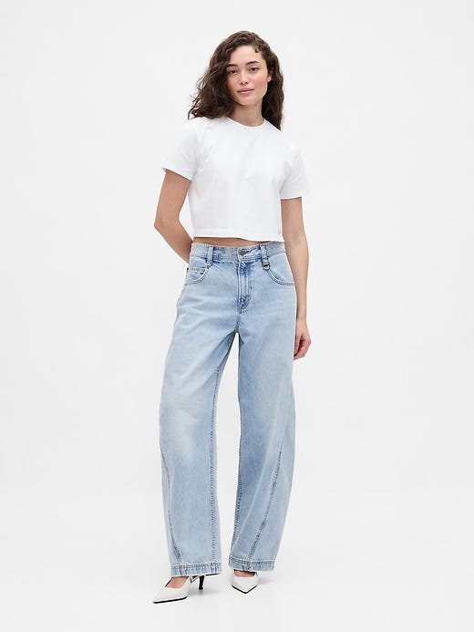 High Rise Barrel Jeans