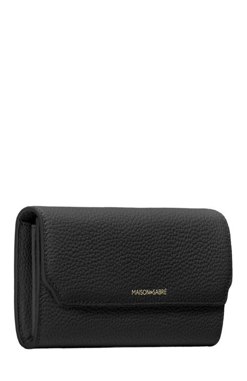 Long Leather Flap Wallet