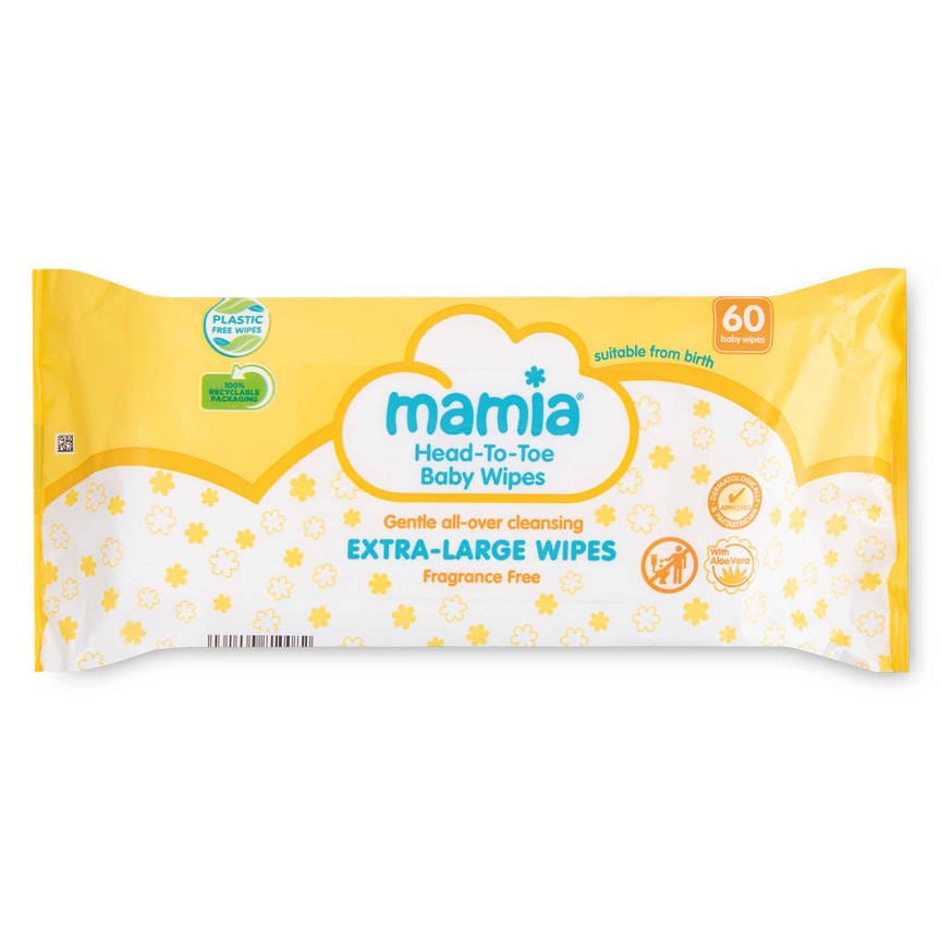 Mamia Head to Toe Wipes (1 x 60 wipes)