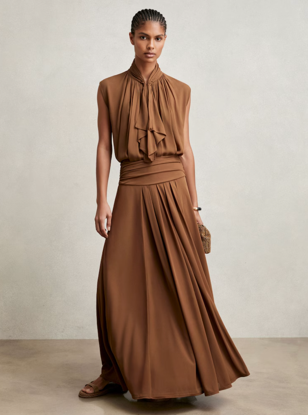 Lucy Crepe-Chiffon Ruffle Top