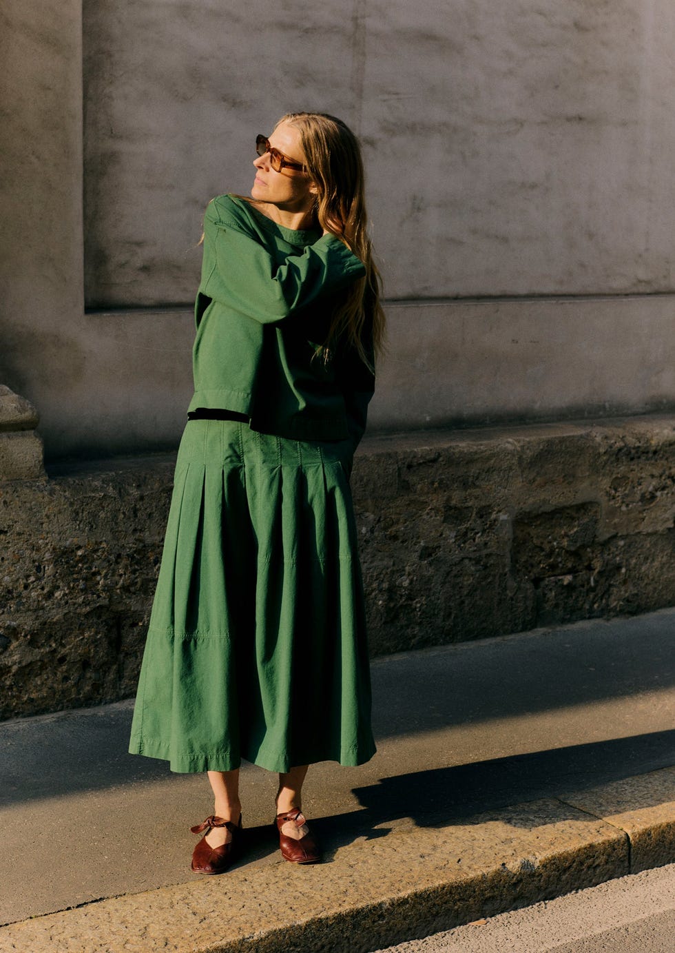 Cotton Linen Poplin Smock Top