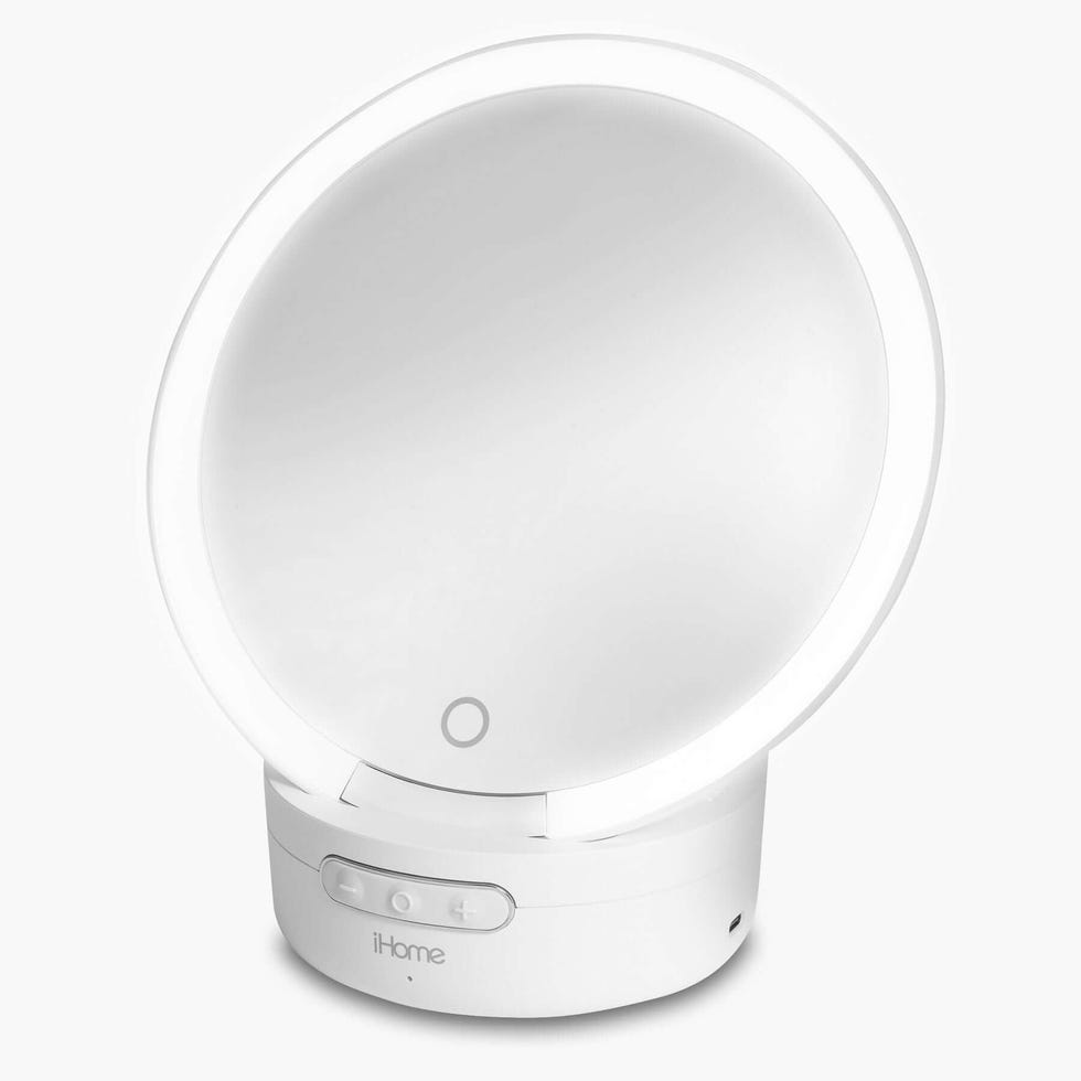 Espejo de maquillaje de viaje con luces y altavoz Bluetooth