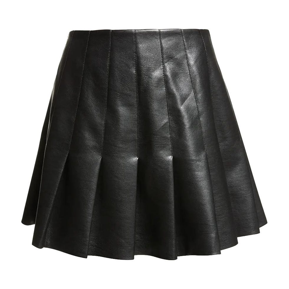 Carter – Plissierter Minirock aus veganem Leder